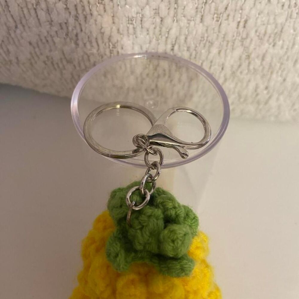 Handmade Crocheted Keychain pineapple - Picture 2 of 2